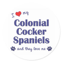 I Love My Colonial Cocker Spaniels (Multiple Dogs) stickers