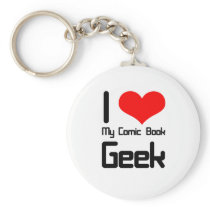 I love my comic book geek key chains