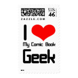 I love my comic book geek postage