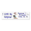 I love my computer bumper sticker bumper stickers