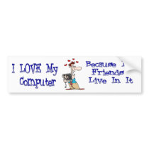 I love my computer bumper sticker bumper stickers by HonestJoesAuctions I love my computer bumper sticker bumper stickers