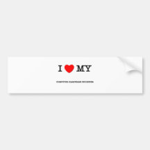 I Love My COMPUTER HARDWARE ENGINEER Bumper Sticker