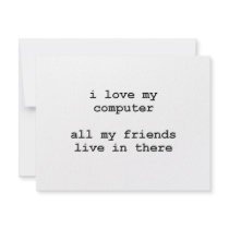 i love my computer custom invitation