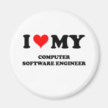 I Love My Computer Software Engineer Fridge Magnets