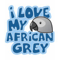 I Love My Congo African Grey Girl's Ringer TShirt by MenagerieMayhem I Love My Congo African Grey Girl's Ringer TShirt