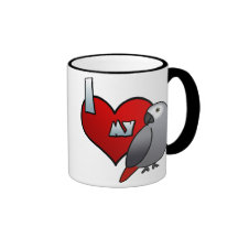 I Love my Congo African Grey Mug