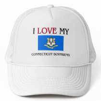 I Love My Connecticut Boyfriend hats