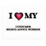 I love my Consumer Rights Advice Worker Postcard