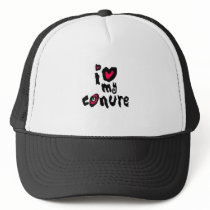 I Love My Conure hats