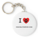 I LOVE MY CORDOBA FIGHTING DOGS KEYCHAINS