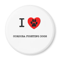 I LOVE MY CORDOBA FIGHTING DOGS magnets by ilovemyshirt I LOVE MY CORDOBA FIGHTING DOGS magnets