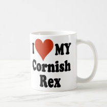 I Love My Cornish Rex Cat Merchandise mugs