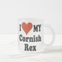 I Love My Cornish Rex Frosted Coffee Mug