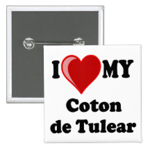 I Love My Coton De Tulear Dog Pin
