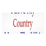 I Love My Country I Love The USA Customized Photo Card