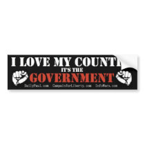 I love my country its the government bumper stickers by infospill I love my country its the government bumper stickers