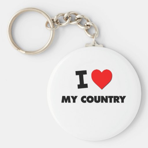 I love My Country Key Chains