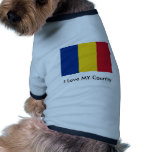 I Love MY Country Romania Flag The MUSEUM Zazzle Dog Tee Shirt