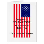 I Love MY Country Term Limits for Congress Greeting Card