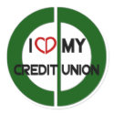 I Love my Credit Union Sticker