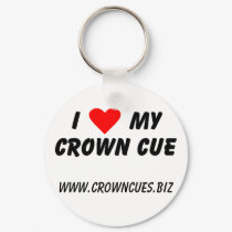 I Love My Crown Cue key ring keychains