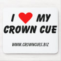 I Love My Crown Cue Mousepad