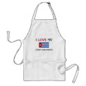 I Love My Cuban Girlfriend aprons