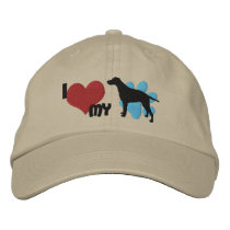 I Love my Curly Coated Retriever Embroidered Hat embroidered hats by MenagerieMayhem I Love my Curly Coated Retriever Embroidered Hat embroidered hats