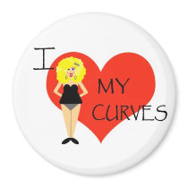I Love My Curves Blonde Magnet