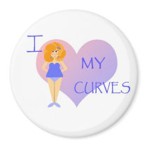 I love my curves magnet by Derora I love my curves magnet
