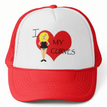 I Love My Curves Motivational Hat