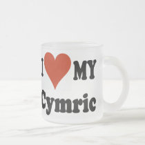 I Love My Cymric Frosted Coffee Mug
