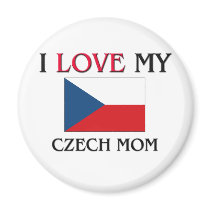 I Love My Czech Mom magnets