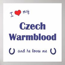 I Love My Czech Warmblood (Male Horse) Print