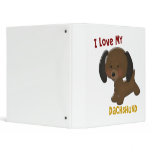 I Love My Dachshund binders