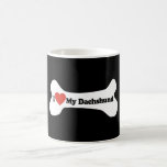 I Love My Dachshund - Dog Bone Coffee Mug