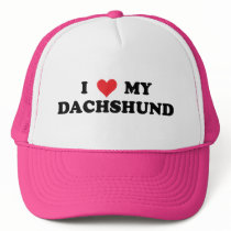 I Love My Dachshund Mesh Hat
