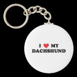 I Love My Dachshund keychains