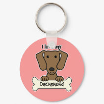I Love My Dachshund keychains by dogcartoons I Love My Dachshund keychains