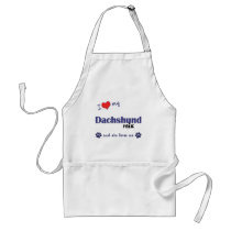 I Love My Dachshund Mix (Female Dog) aprons