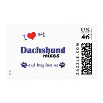 I Love My Dachshund Mixes (Multiple Dogs) postage by muttybuddy I Love My Dachshund Mixes (Multiple Dogs) postage