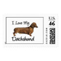 I Love My Dachshund postage