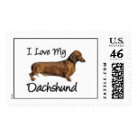 I Love My Dachshund postage