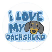I Love My Dachshund Stickers by MenagerieMayhem I Love My Dachshund Stickers