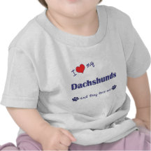 I Love My Dachshunds (Multiple Dogs) Tees