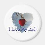 "I Love My Dad" customizable magnet