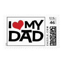 I Love My Dad Father's Day Custom Postage postage