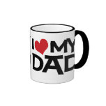 I Love My Dad Father's Day Ringer Mug mugs