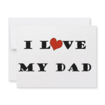 I Love My Dad invitations