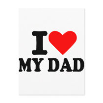 I love my dad postcards